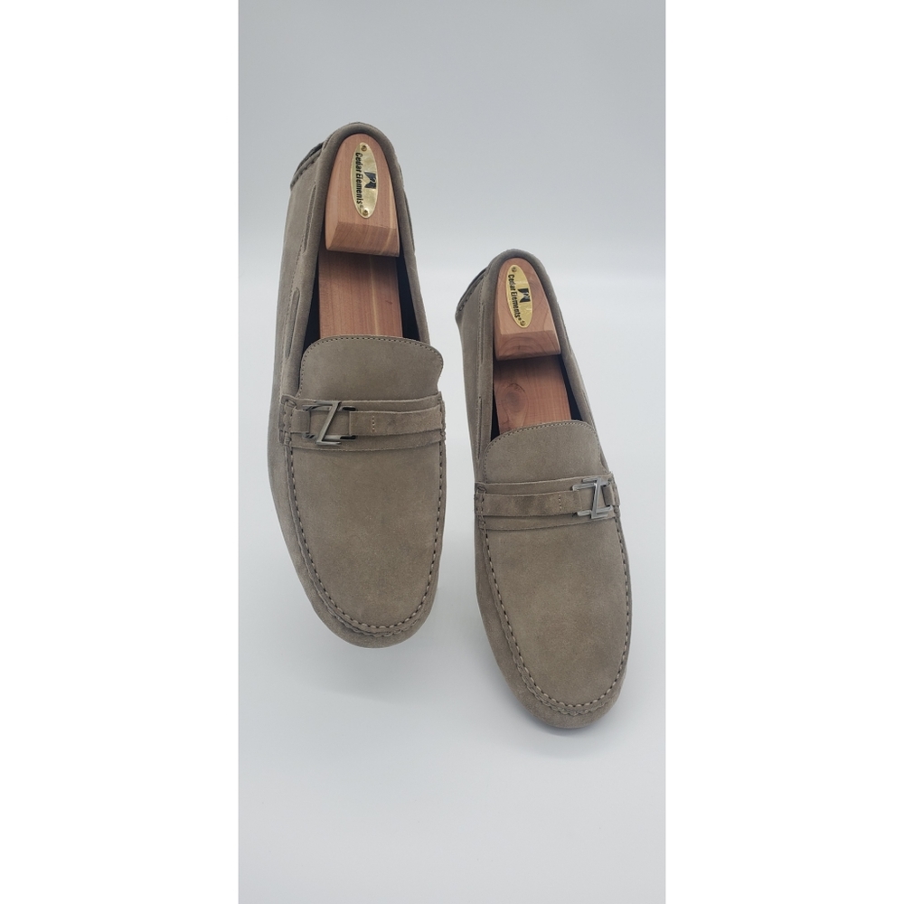 SOLD UK 9 US 10 Gray Suede Loafers NEW